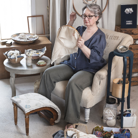 Brenda Bradford textiles - working
